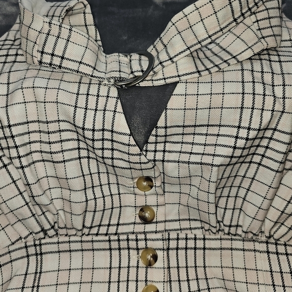 🛒💰Plaid Cropped Halter Vest - Picture 5 of 8